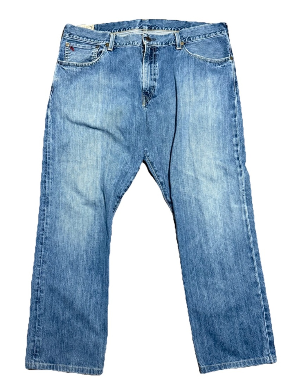 Polo Ralph Lauren Hampton Straight Jeans Mens 38 x 30 Faded Medium Wash Denim